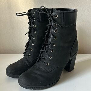 [Timberland] Black Lace-Up Boots